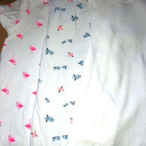 3- onesies, 2- carters, 1 Gerber white